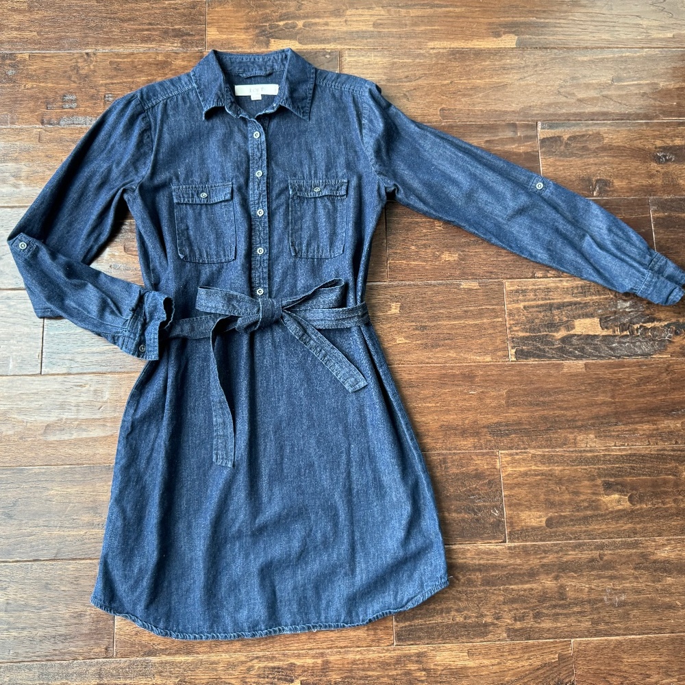 Loft Denim Chambray Tunic Dress XS
